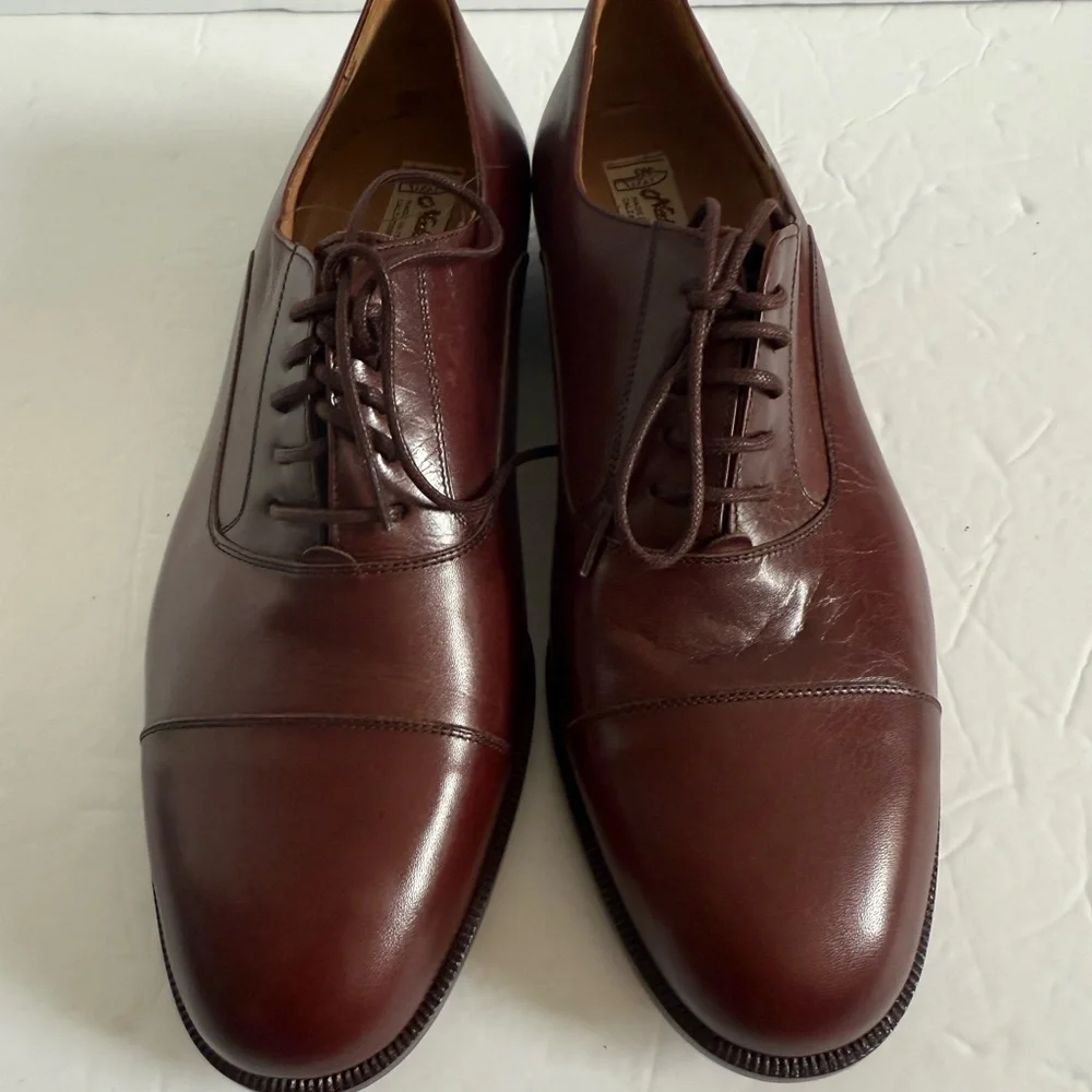 Natalino Salazzo Brown Oxfords Leather Brown Men's Formal Dress Shoes Size 40